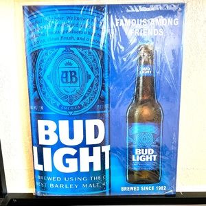 NEW Bud Light Beer Metal Sign
